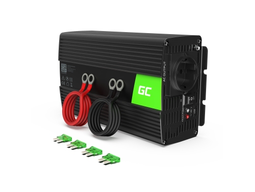 Green Cell® Convertisseur de tension DC 12V à AC 230V 1000W/2000W Pur sinus