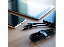 Set 3x Green Cell GC Ray Lightning Cable 30cm, 120cm, 200cm with white LED backlight, fast charging Apple 2.4A