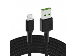 Câble Lightning 1,2m LED Green Cell Ray Charge rapide pour Apple iPhone