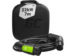 Green Cell Câble Type 2 22kW 32A 7m Triphasé pour Tesla Model S/3/X/Y, i3, i4, iX, ID.3, EV6, Kona, Enyaq iV, IONIQ 5, Mach-E