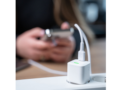 Câble Blanc USB-C – Lightning MFi 1m GC Power Stream Charge rapide Power Delivery, pour Apple iPhone