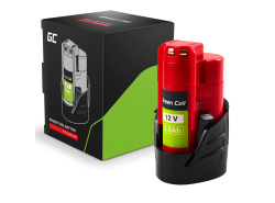 Batterie Green Cell pour outils électriques Milwaukee M12 12V 3Ah Batterie de remplacement M12 B3 4932451388