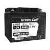 Green Cell® Batterie AGM 12V 40Ah accumulateur au Gel tondeuse scooter bateau de pêche Tracteur à gazon